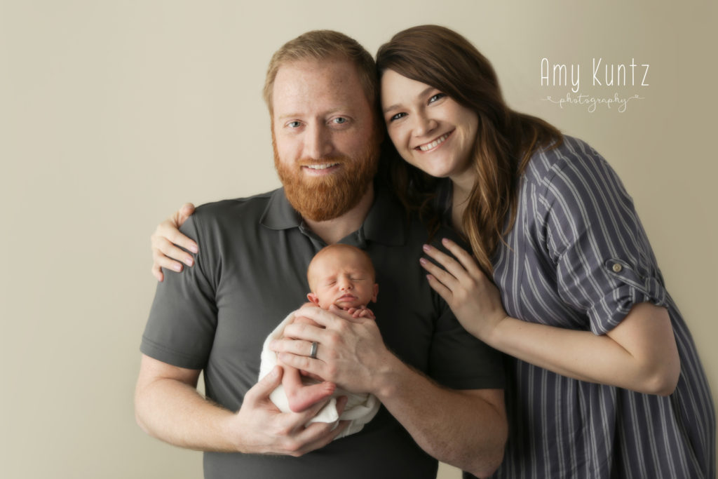 sweet family picture at their newborn photo shoot
