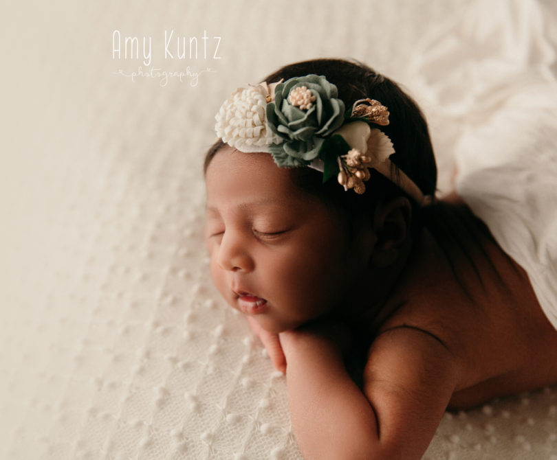 Newborn girl by Amy Kuntz Photography in Kansas City